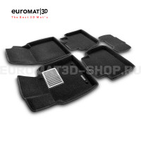 Текстильные 3D коврики Euromat3D Lux в салон для Lexus ES (2019-) № EM3D-005101
